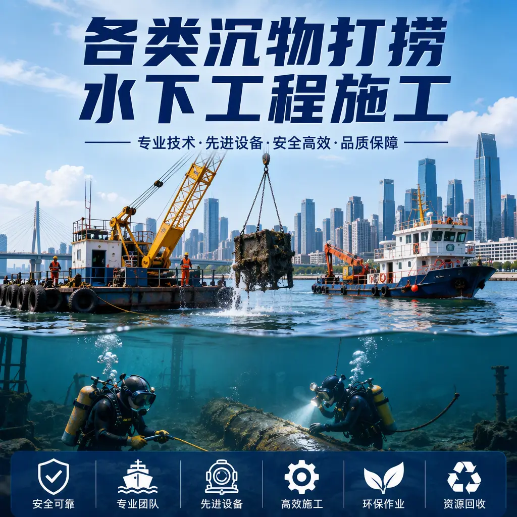城口各类沉物打捞，水下工程施工